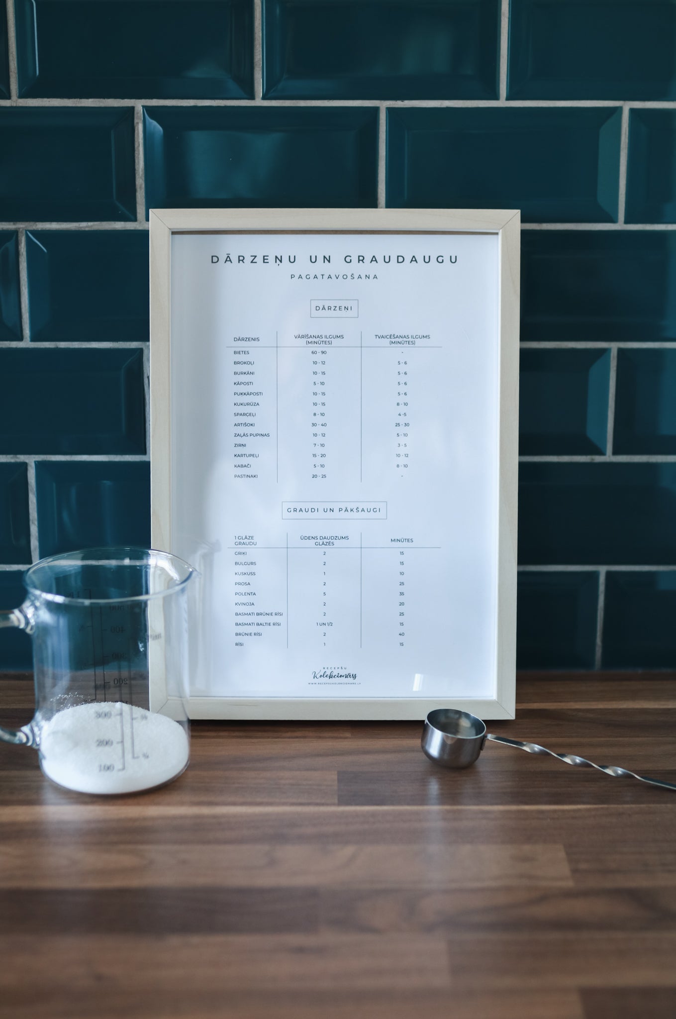 JAUNUMS! Dārzeņu un graudaugu pagatavošanas prints rāmī