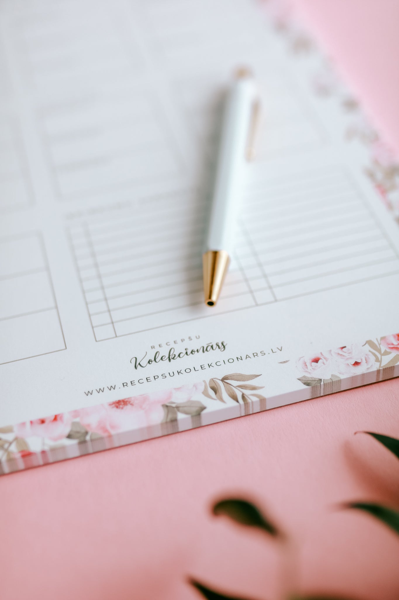 Nedēļas ēdienkartes plānotājs 50 nedēļām "Peonijas"