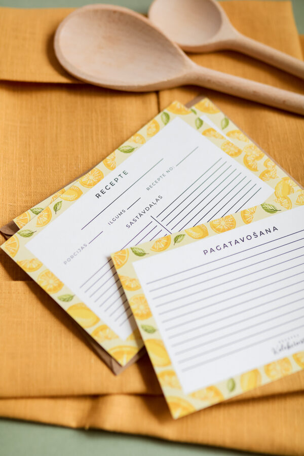 Recepšu kartīšu komplekts. Citroni