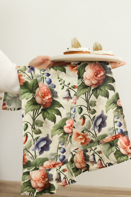 JAUNUMS! Virtuves dvielītis ar volānu “Mammas dārzā”