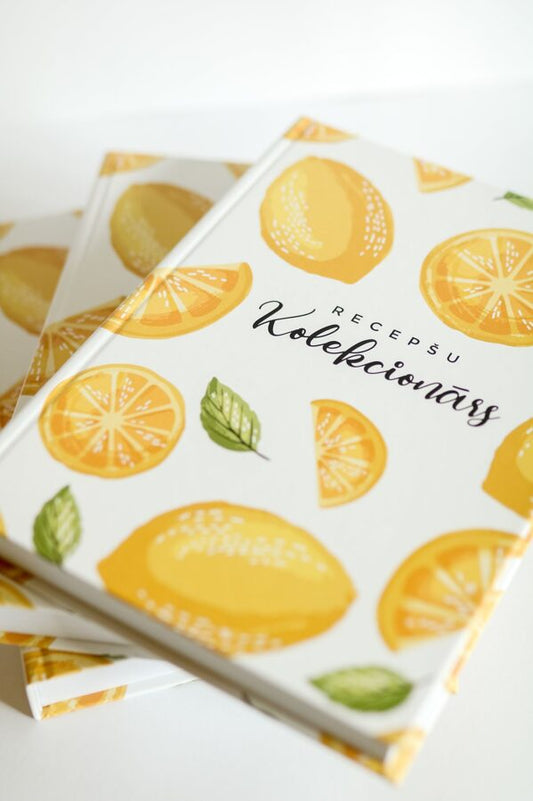 GIFT BUNDLE. Divas Recepšu kolekcionāra grāmatas, citronu dizains